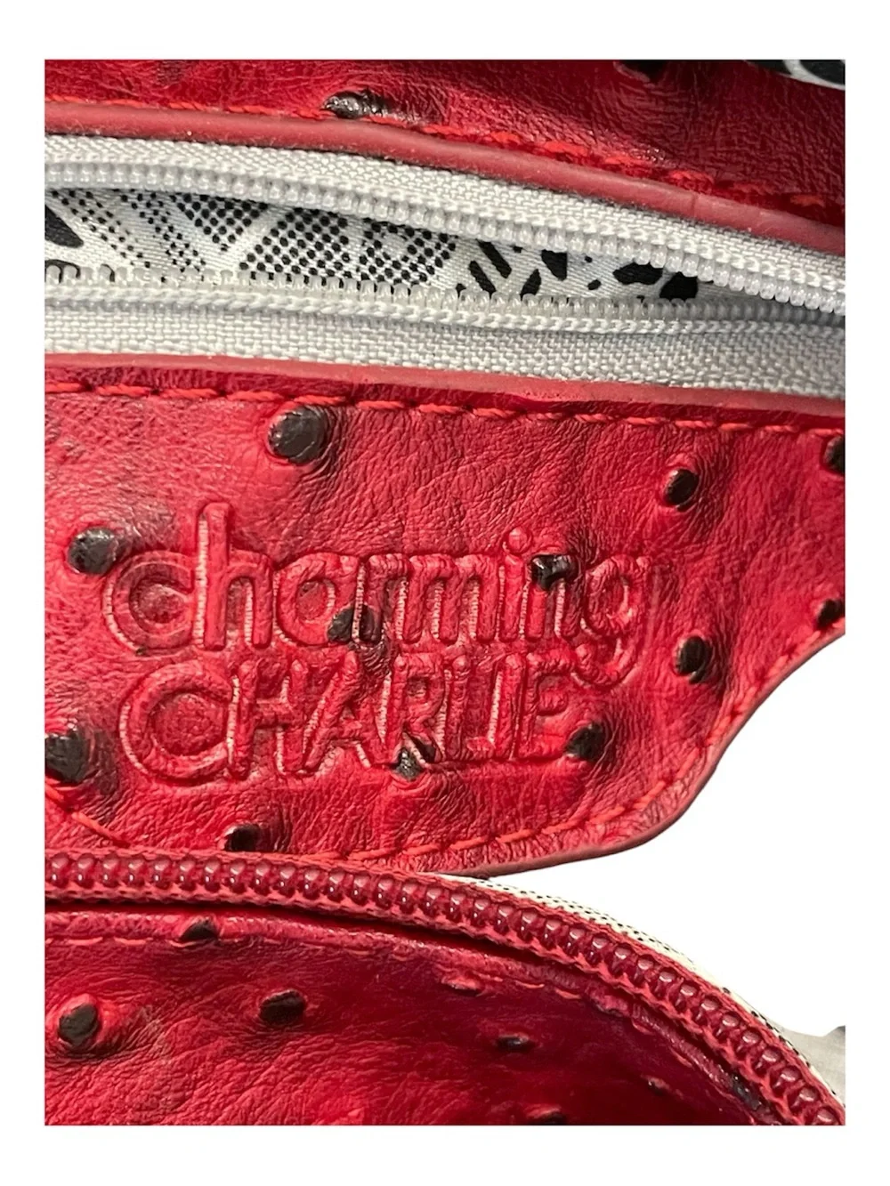 Charming Charlie - Faux Ostrich-Texture Satchel Handbag